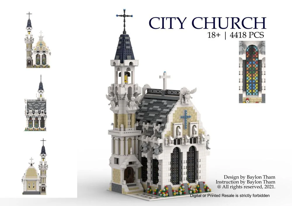 Medieval City Church MOC-65557