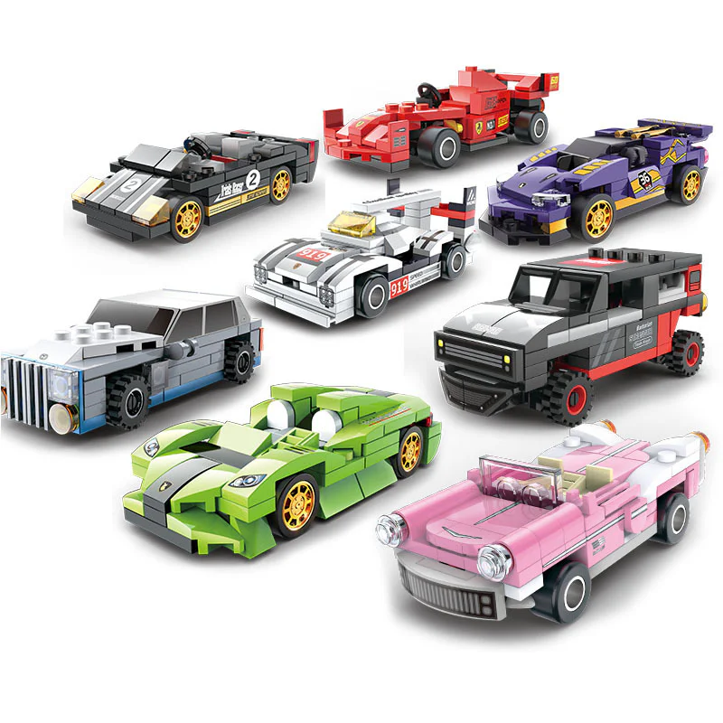 PLAN FOR ROLLER CARS: 8 SECTION RAMBO, EVO, GT40 CONVERTIBLE, MACALEN ELVA, PADIAC CONVERTIBLE, 9191, FORMULA ONE, ROLLS-ROYCE MIRAGE, HIGH-SPEED LAND CRUISER GT 开智 KAZI/高博乐 GBL KY6098