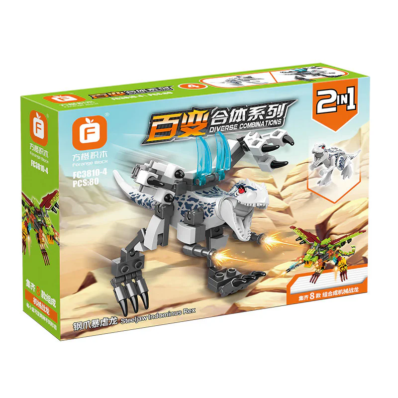 Uranium: Mechanical Battle Dragons, 8 Sections: Guns, Twins, Sniper Raptor, Magnetian Dragons, Steel Pistols, Missile Sword Dragons, Grenade Triangulars, Cobras, Bomber Wing Dragons 方橙积木 Forange FC3810 image 4