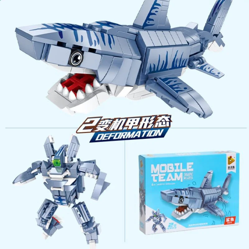 Submarine Mobile Team 4. Sharks, dolphins, turtles, lobsters 潘洛斯 PANLOSBRICK 663014 image 3