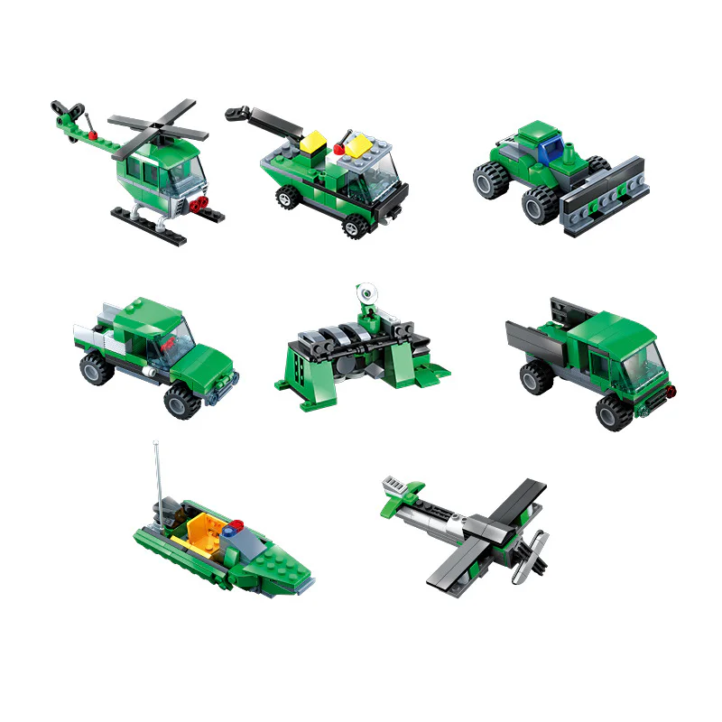 Forest Emergency Relief Team 8 Forest rescue helicopters, forest rangers, forest rangers, forest rescue communications stations, mountain bulldozers, lake rescue boats, forest rescue trucks, forest rescue aircraft 维思积木 WISEBLOCK/奥迪双钻 HA389201