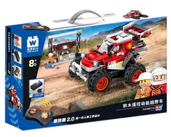 Remote-Controlled Off-Road Car Made of Building Blocks