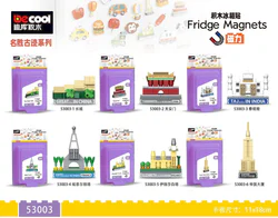 Magnetic Refrigerator Sticker: Famous Landmarks 6 Styles - Great Wall, Tiananmen Gate, Taj Mahal, Eiffel Tower, Elizabeth Tower, Empire State Building.