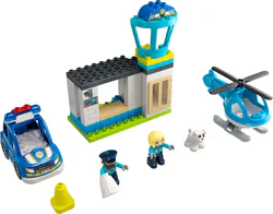 Police station and police helicopter