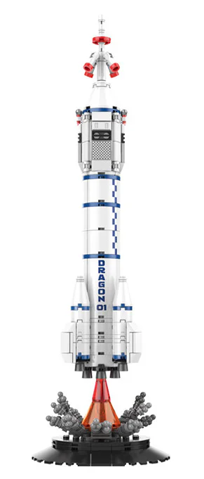 Space exploration mission: Dragon I launch vehicle 佳奇积木 JAKI JK9101 image 3