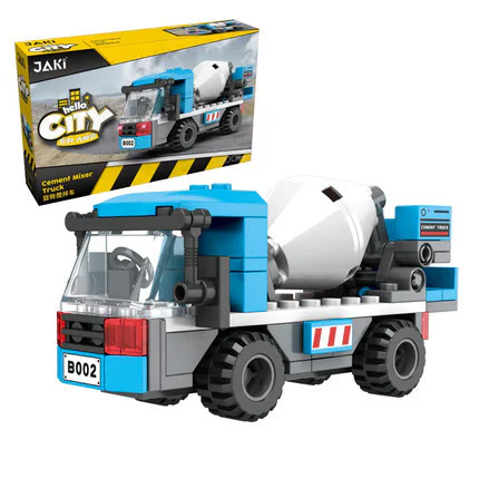 Hello, DAWILL offers 8 models of self-propelled road roller, long arm excavator, engineering grader, wheel type push loader, crane hoist, rotating mixer, lifting and lowering dump truck, and demolition drill car. 佳奇积木 JAKI JK9233 image 1