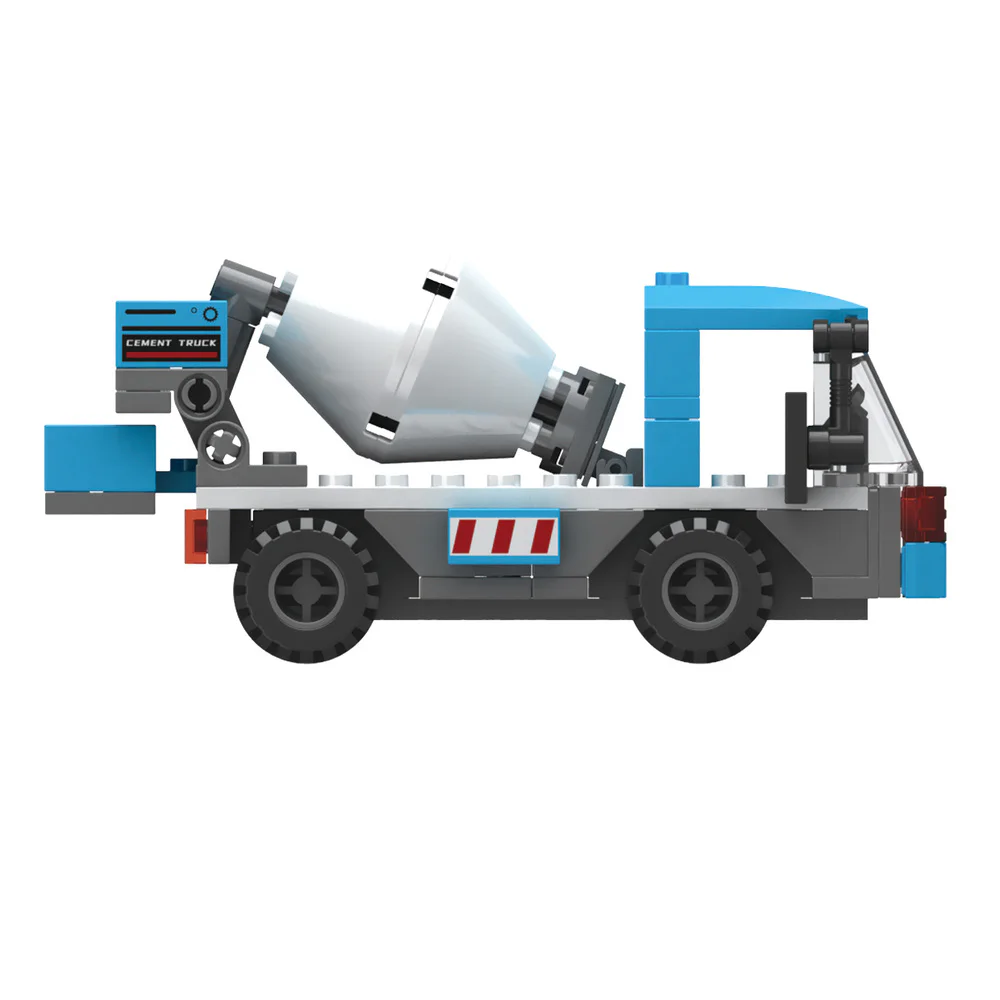 Hello, DAWILL offers 8 models of self-propelled road roller, long arm excavator, engineering grader, wheel type push loader, crane hoist, rotating mixer, lifting and lowering dump truck, and demolition drill car. 佳奇积木 JAKI JK9233 image 6