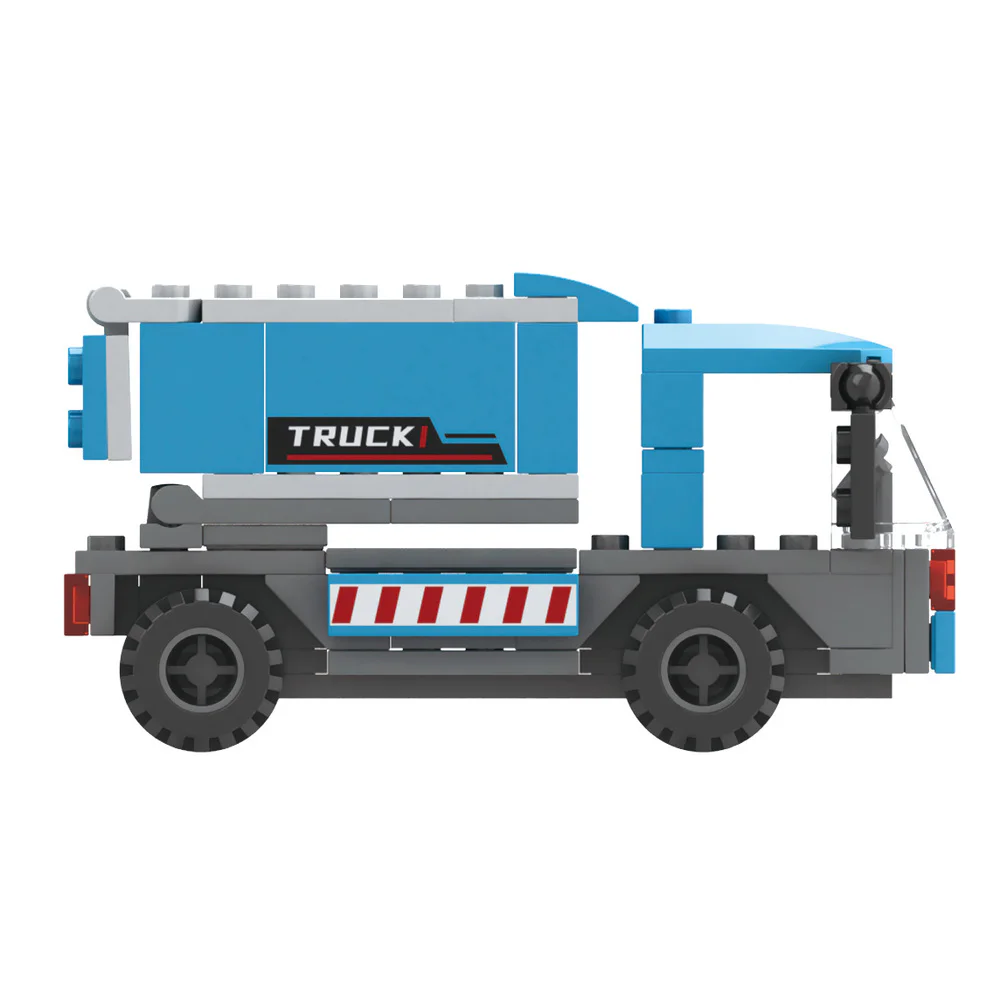 Hello, DAWILL offers 8 models of self-propelled road roller, long arm excavator, engineering grader, wheel type push loader, crane hoist, rotating mixer, lifting and lowering dump truck, and demolition drill car. 佳奇积木 JAKI JK9233 image 8