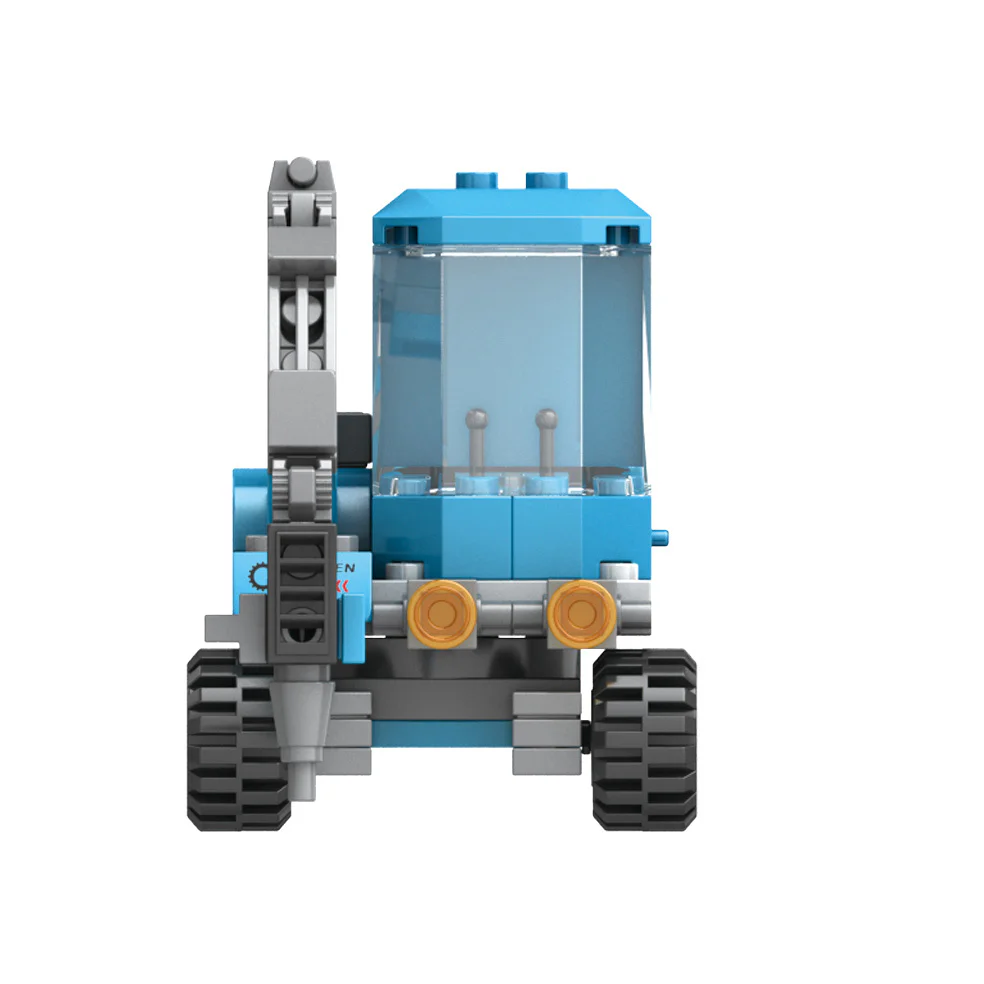 Hello, DAWILL offers 8 models of self-propelled road roller, long arm excavator, engineering grader, wheel type push loader, crane hoist, rotating mixer, lifting and lowering dump truck, and demolition drill car. 佳奇积木 JAKI JK9233 image 10