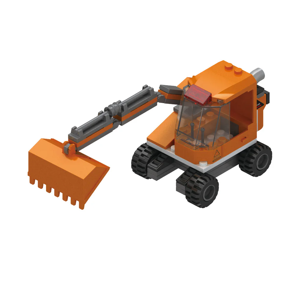 Hello, DAWILL offers 8 models of self-propelled road roller, long arm excavator, engineering grader, wheel type push loader, crane hoist, rotating mixer, lifting and lowering dump truck, and demolition drill car. 佳奇积木 JAKI JK9233 image 21