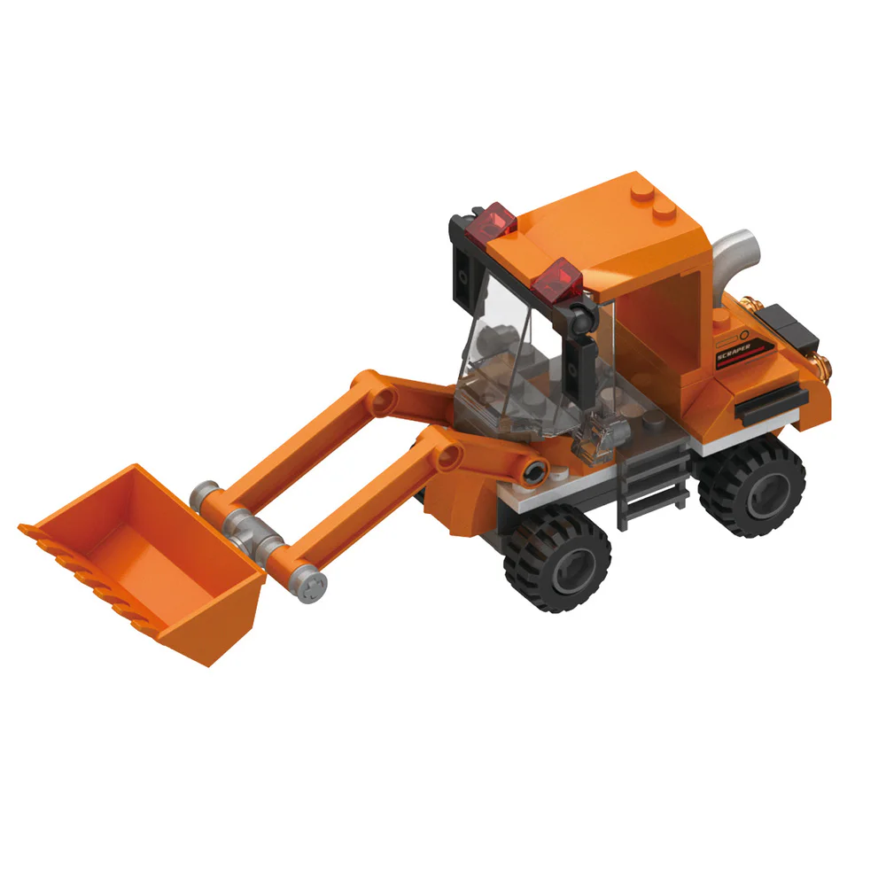 Hello, DAWILL offers 8 models of self-propelled road roller, long arm excavator, engineering grader, wheel type push loader, crane hoist, rotating mixer, lifting and lowering dump truck, and demolition drill car. 佳奇积木 JAKI JK9233 image 23