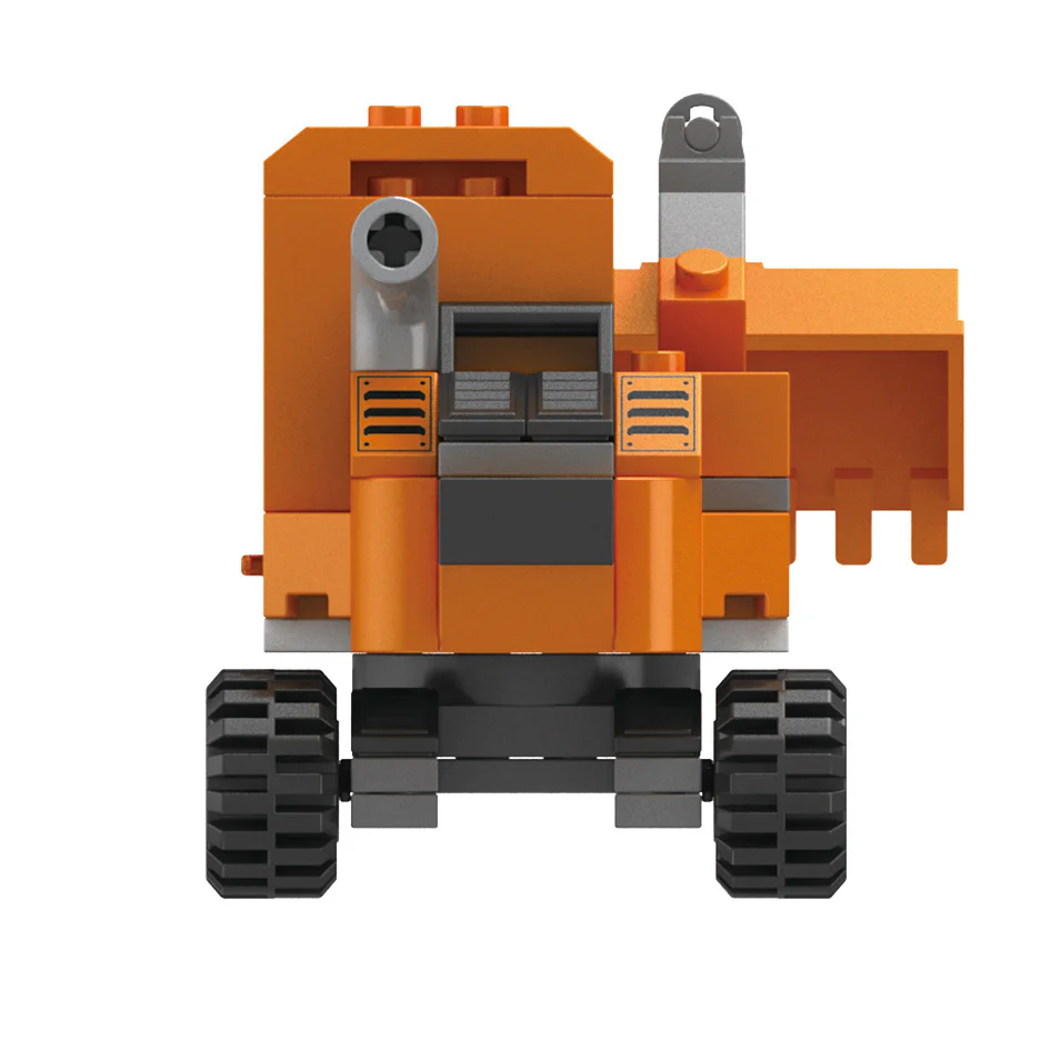 Hello, DAWILL offers 8 models of self-propelled road roller, long arm excavator, engineering grader, wheel type push loader, crane hoist, rotating mixer, lifting and lowering dump truck, and demolition drill car. 佳奇积木 JAKI JK9233 image 24