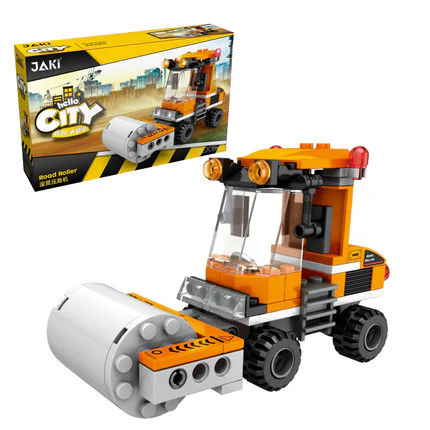 Hello, DAWILL offers 8 models of self-propelled road roller, long arm excavator, engineering grader, wheel type push loader, crane hoist, rotating mixer, lifting and lowering dump truck, and demolition drill car. 佳奇积木 JAKI JK9233 image 38