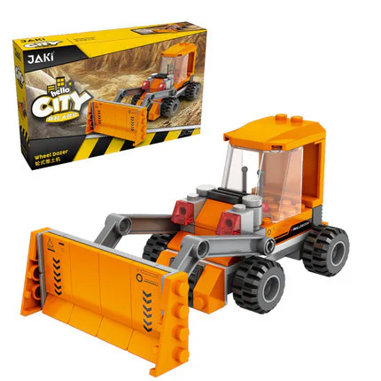 Hello, DAWILL offers 8 models of self-propelled road roller, long arm excavator, engineering grader, wheel type push loader, crane hoist, rotating mixer, lifting and lowering dump truck, and demolition drill car. 佳奇积木 JAKI JK9233 image 41