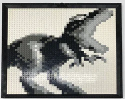 Mosaic painting: T-Rex