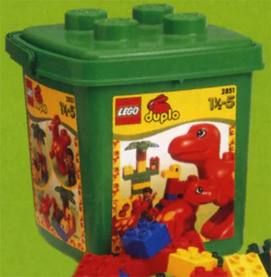 Mid-size T-Rex puzzle bucket. 乐高 LEGO 2851 image 1