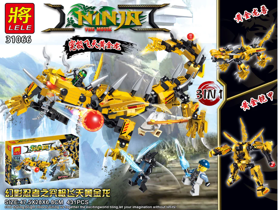 Mysterious Ninja's Ultimate Flying Golden Dragon 31066