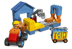 Construction worker Scrambler and Dizzy at Bob's Workshop