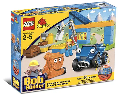 Construction worker Scrambler and Dizzy at Bob's Workshop 乐高 LEGO 3299 image 3