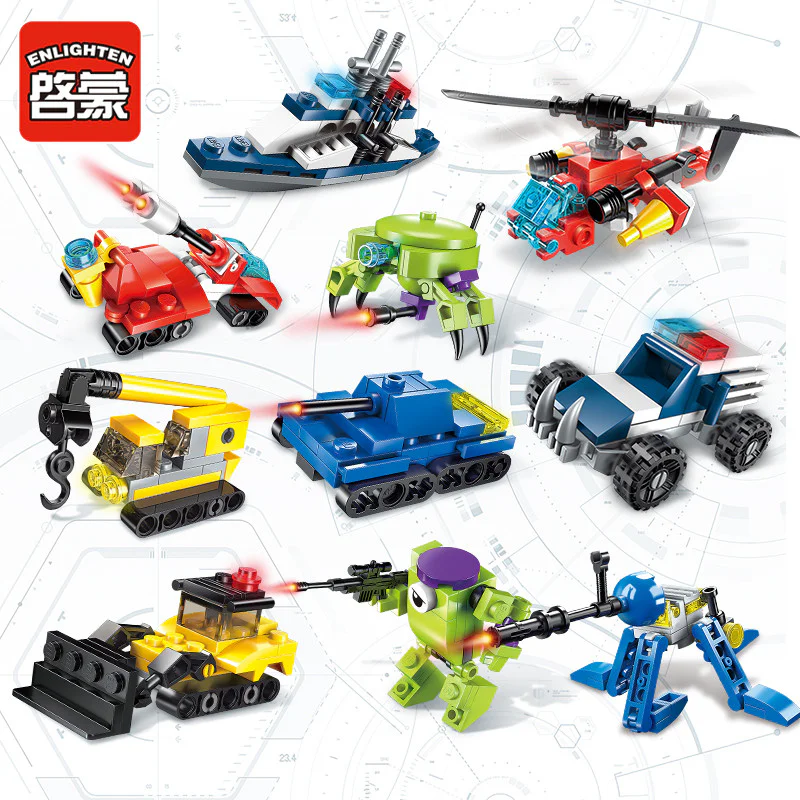 Super Transformation Mobile Team: Series of Accumulated Transforms, 10 Variants 启蒙 QMAN/ENLIGHTEN/Keeppley 2101-1 image 1